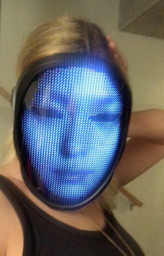 Face Changing LED Matrix Full Mask
